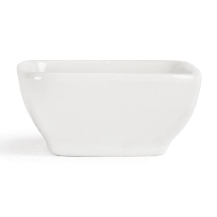 Olympia Miniature Dishes Whiteware Rounded Square 12 Pack 60mm Catering Tableware Servingware