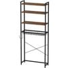 Ufurniture 4-Tier Over Toilet Storage Shelf Bathroom Organizer Rack Freestanding Laundry Shelf Walnut