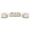 Elegant 3+1+1 Seater Sofa Set Plush Velvet Fabric in Beige Colour
