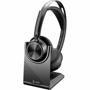 Poly Voyager Focus 2 Wired/wireless Over-the-head Stereo Headset - Black - Google Assistant, Siri - Binaural