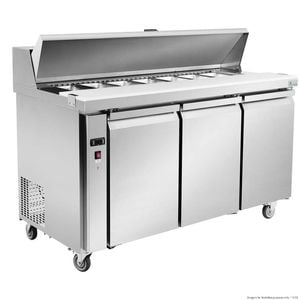 Thermaster Three Door Sandwich Bar  - Salad Bar Fridges (slb150)