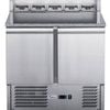 FED-X Two Door Salad Prep Fridge with Marble Top 