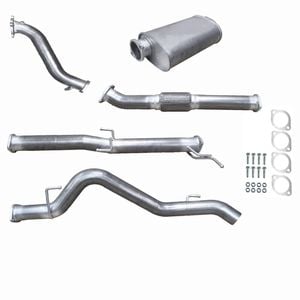 Ignite Exhausts Turbo Back For Mitsubishi Ml Triton 3.2l 3" No Cat With Muffler Raw Aluminised Steel