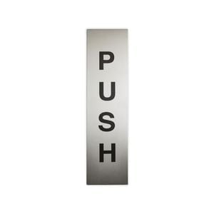 Sandleford 200 x 50mm Stainless Steel Push Sign