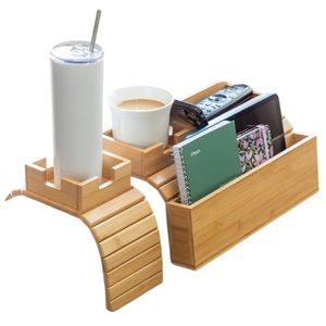 Catzon Couch Arm Tray Set 2 In 1 Anti-slip Sofa Arm Table Drink Coffee Phone
