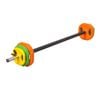 Vinyl Plates Barbell Pump Kit Weightlift Home Gym Workout Exercise 20kg