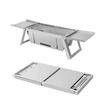 NNEOBA Stainless Steel Folding Charcoal Barbecue Stove BBQ Grill Rack Silver