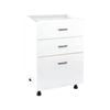 Flatpax Kitset 600mm Utility Base 3-Drawer White