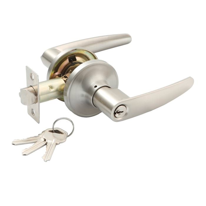 Ikonic Brushed Nickel Isabella Lever Entrance Set