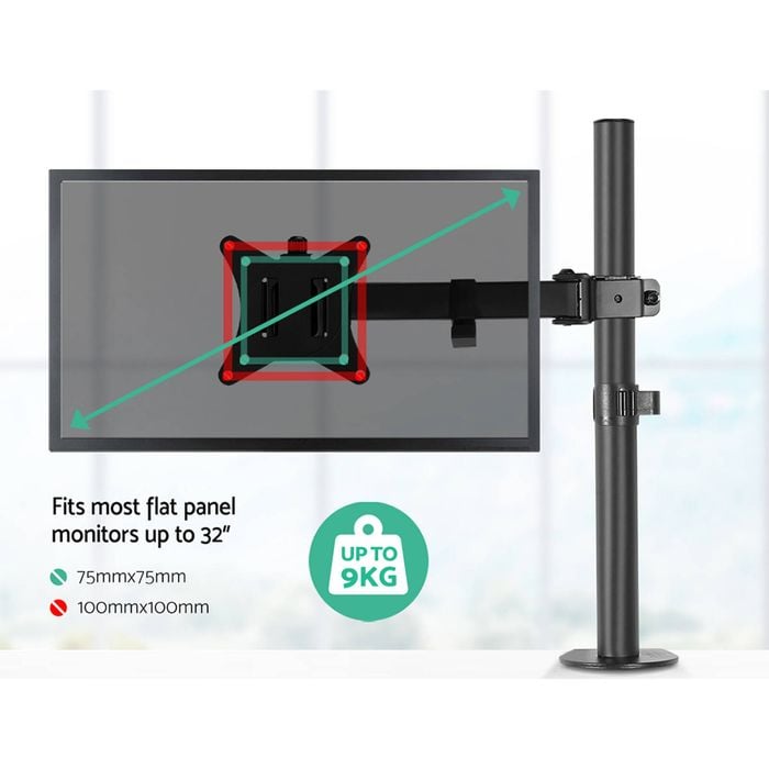 Artiss Monitor Arm Single Stand Desk Mount Computer LCD LED TV Holder ...