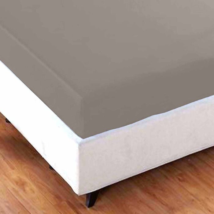 Jason Crisp Polyester Cotton Fitted Sheet Mocha - King