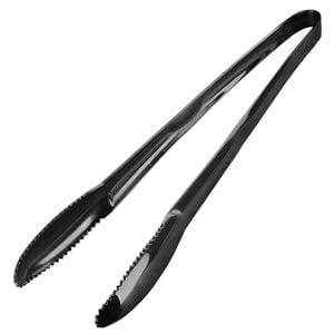 Anygleam Black Stainless Steel Tong – 1pc Clip Tableware For Salad, Bbq & Grill Party Accessory