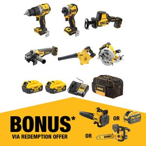 DeWALT 18V XR 5.0Ah 6 Piece Combo Kit DCZ601P2-XE