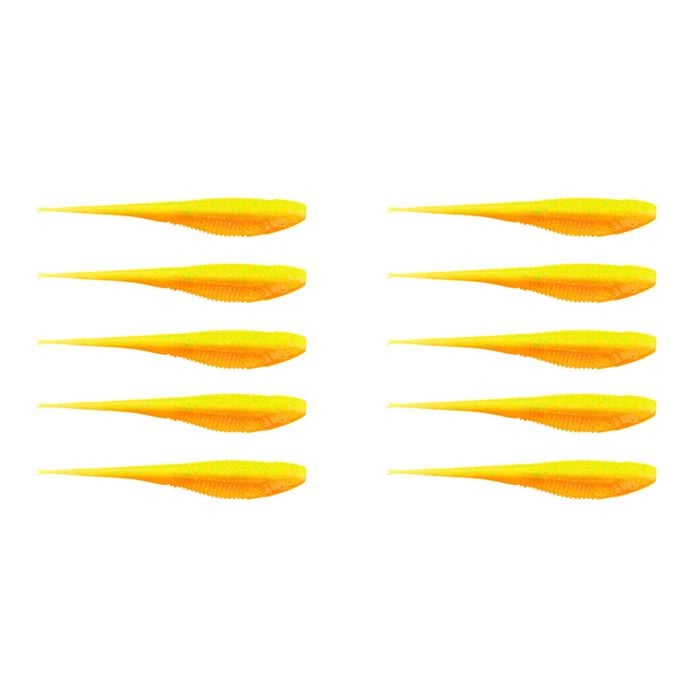 2x 5PK 5 In Rapala Crush City The Jerk Soft Plastic Minnow Lures - Solar Flare