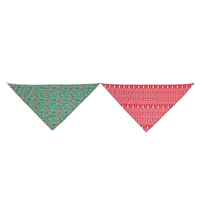 Happy Tails L/XL Christmas Pet Bandana - 2 Pack