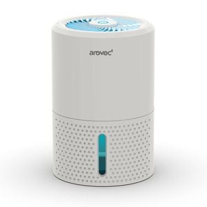 AROVEC Compact Dehumidifier, 900mL Tank, 300mL/Day Moisture Removal, 15m²