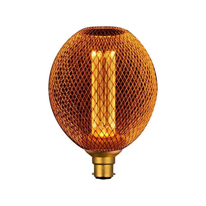 Verve Design LED 130lm 3.5W Vintage Metal Mesh Decorative Globe