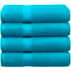 LINENOVA 4PCS 100% Cotton Extra Large Soft Bath Towels Sheets Set - Teal