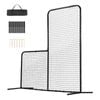 VEVOR Screen Baseball Black Portable Batting with Carry Bag & Ground Stakes for Batting Cage
