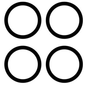4pc EFM Halo Adhesive Ring For MagSafe Compatibility Black