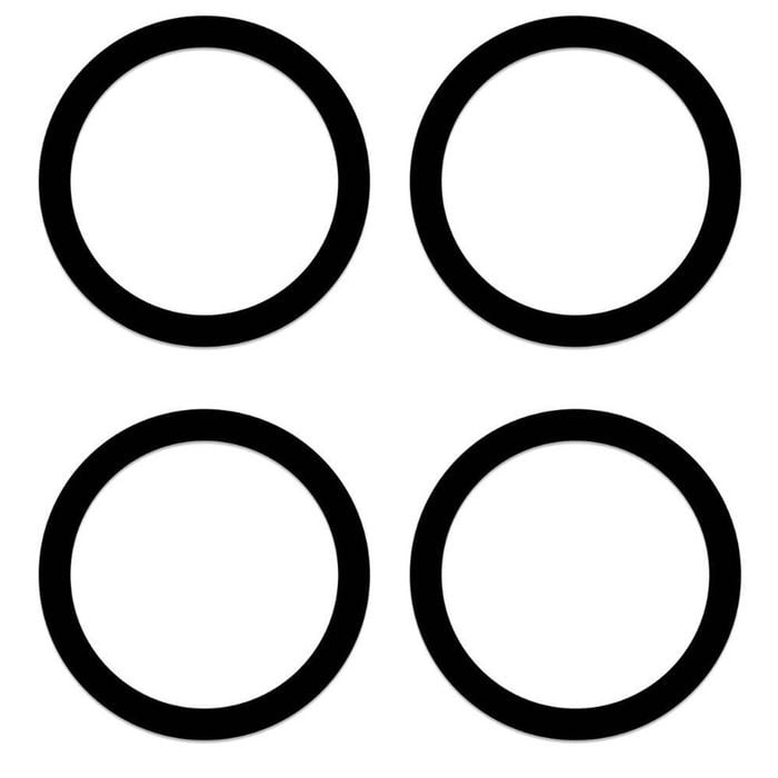 4pc EFM Halo Adhesive Ring For MagSafe Compatibility Black
