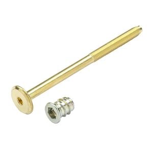 Hafele M6x90mm Brass Joint Connector Bolt with T-Nut - 8 Pack