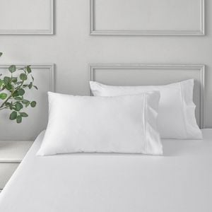 Dreamaker Matte Satin Standard Pillowcase White - Twin Pack