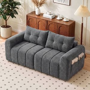 Advwin 170cm 2 Seater Sofa Chenille Modular Sectional Couch No Assembly Grey