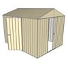 Build-a-Shed 2.3 x 3.0 x 2.3m Front Gable Dual Door Shed - Cream