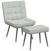 vidaXL Relaxing Chair with Stool Light Grey Velvet chair dining chair