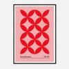 Galrie Bauhaus 1919 Geometric Red Art Print - Vintage Style Home Decor, Black Frame, A2 42 x 60cm (16 x 24inch)