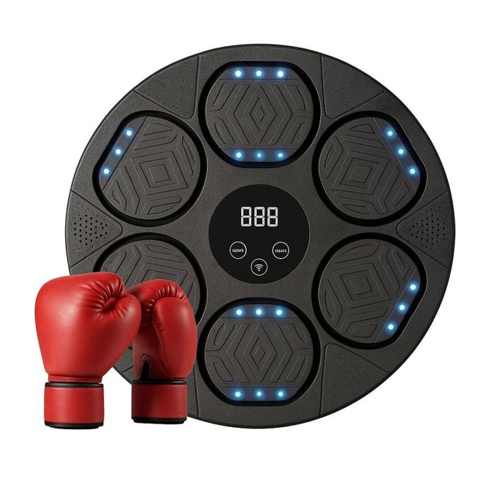 Fitnesslab Smart Boxing Machine Pad With Box Gloves For Training And Fitness