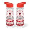 NRL Clear Tritan Drink Bottle 650ml - St George Illawarra Dragons - 4 Wrist Band