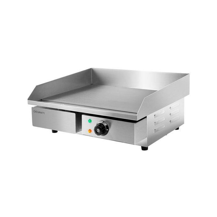 Devanti Electric Griddle Hot Plate Commercial Cooker Stainless Steel