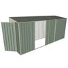 Build-A-Shed 1.2 x 4.5 x 2.0m Tunnel Shed Tunnel Hinged Door with Double Sliding Side Doors - Green