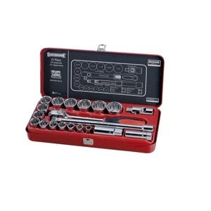 Sidchrome 1/2" Square Drive AF Socket Set - 21 Piece