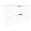 Lugna 512 x 900 x 380mm White Ready To Assemble 2 Drawer Unit