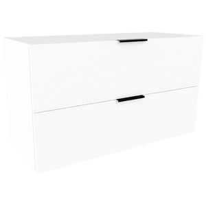Lugna 512 x 900 x 380mm White 2 Drawer Ready to Assemble Unit - White