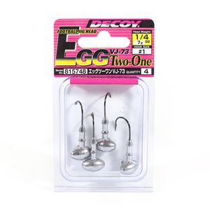 Decoy VJ73 Egg TwoOne Heavy Duty Football Shape Fishing Jighead 1/4oz 1