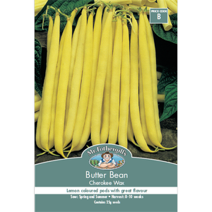 Mr Fothergill's Cherokee Wax Butter Bean Vegetable Seeds