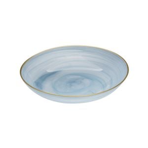 Ismay Round 2.25L Salad Glass Bowl Serving Dish - Blue