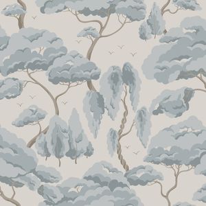 Wallpaper Trader Kristoffer Forest Wallpaper Roll 10.05m x 53cm, Misty Blue