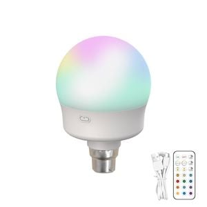 Click 1.7W White Rechargeable LED Globe RGB with Removable B22 Base