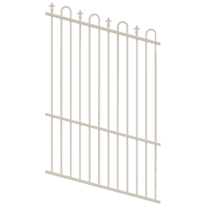 ProtectorAl 0350-1200W x 1800H Surfmist Loop & Spear Top Pool Fence Panel Raked Up to 15º