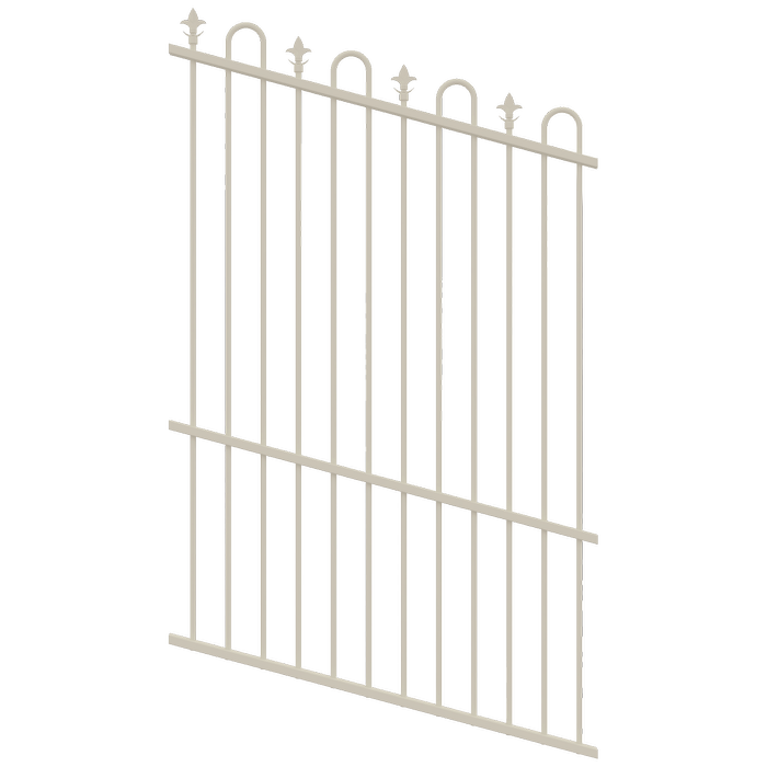 ProtectorAl 0350-1200W x 1800H Surfmist Loop & Spear Top Pool Fence Panel Raked Up to 15º