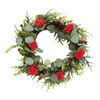 Wreath 45cm Plastic Banksia Silvergum Faux Plant Wall Hanging Home Decor Display