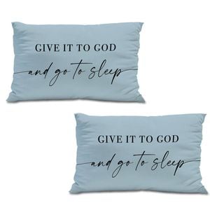 Catzon 2 Pcs Summer Lumbar Pillow Covers Linen Pillowcase for Home Decor-Set 25