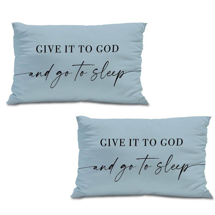 Catzon 2 Pcs Summer Lumbar Pillow Covers Linen Pillowcase for Home Decor-Set 25
