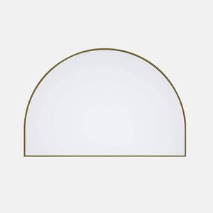Future Glass Arch Framed Mirror - 800 x 1200mm - Satin Brass