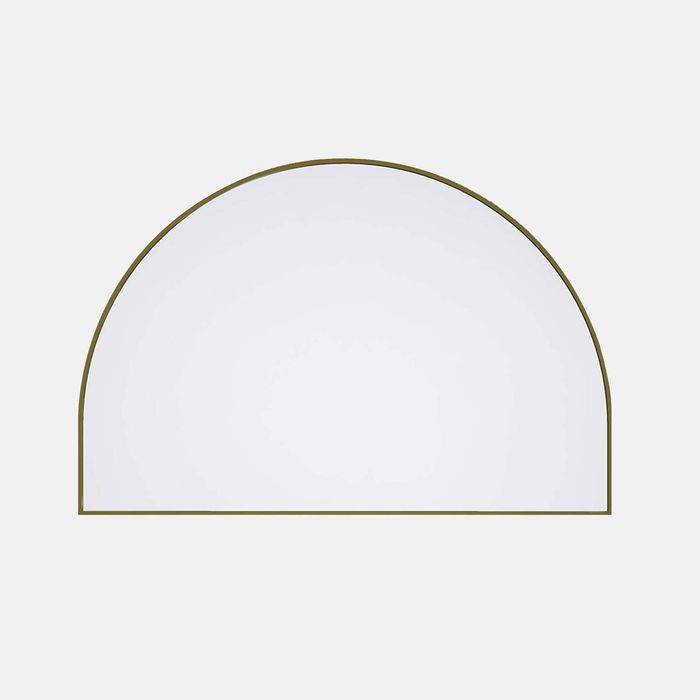Future Glass Arch Framed Mirror - 800 x 1200mm - Satin Brass